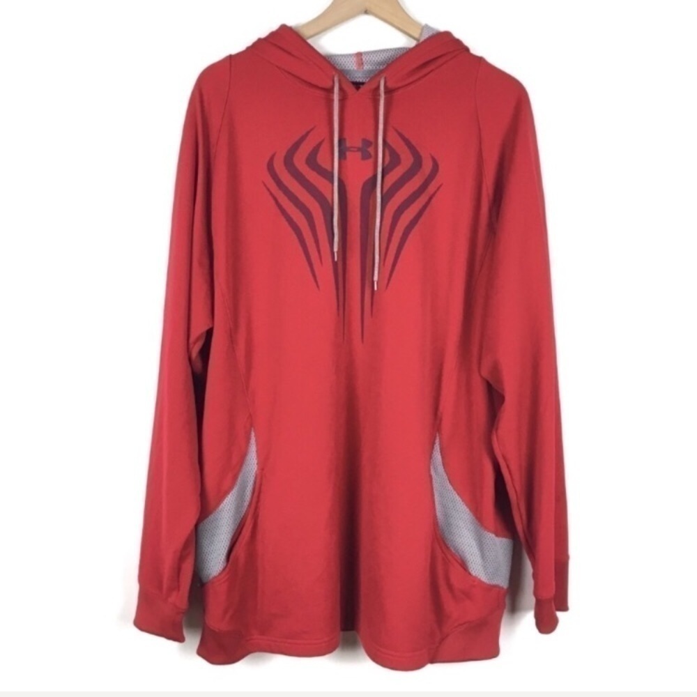 UNDER ARMOUR Hoodie Sweatshirt Pullover Cold Gear Football Drawstring Size XL